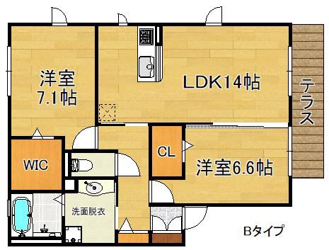アルパッソ(2LDK/2階)の間取り写真