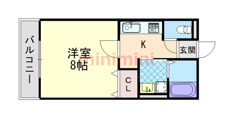 CASA.ESPERANZA(1K/1階)の間取り写真