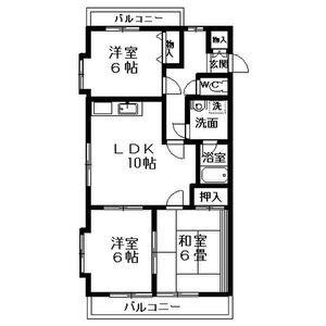 ヴィラ88(3LDK/2階)の間取り写真
