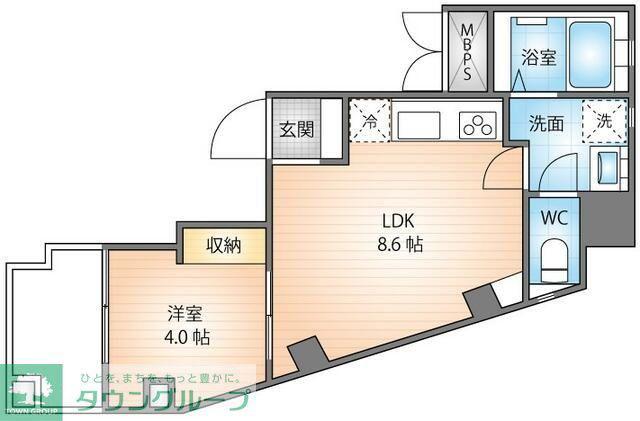 LIETO KAWASAKI(1LDK/5階)の間取り写真