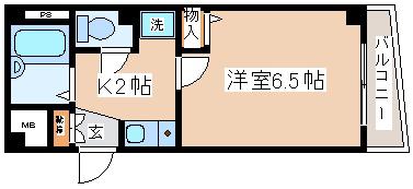 プラッツ王子公園(1K/3階)の間取り写真
