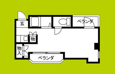 SG第2グローバルハイツ(ワンルーム/3階)の間取り写真