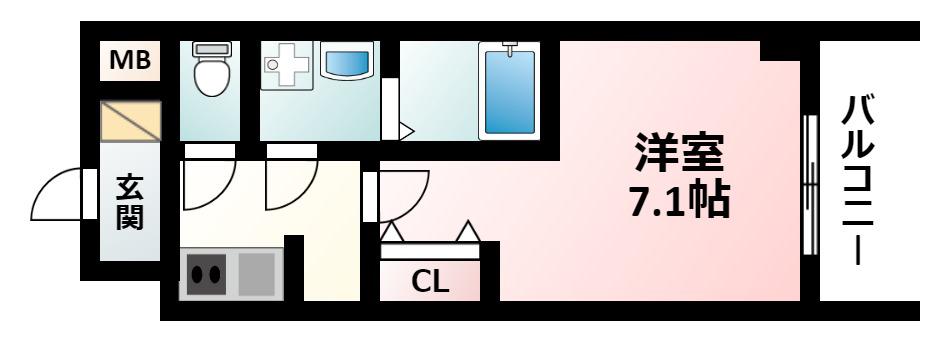 M-RESIDENCE新大阪GARDEN(1K/11階)の間取り写真