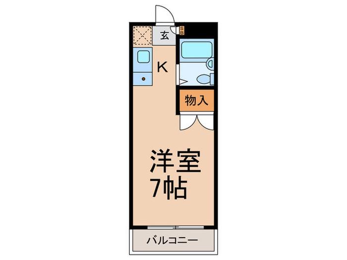 アルカサール西台(1K/1階)の間取り写真
