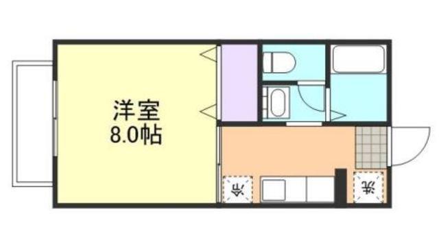 プレジールミク(1K/1階)の間取り写真