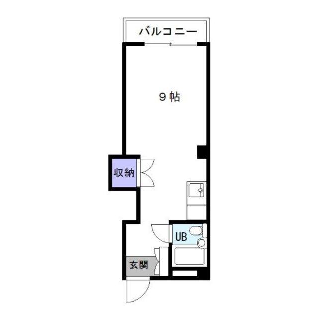 ベルハイム箱崎(ワンルーム/3階)の間取り写真