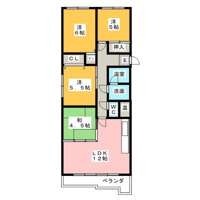 モンテフレンテ(4LDK/3階)の間取り写真