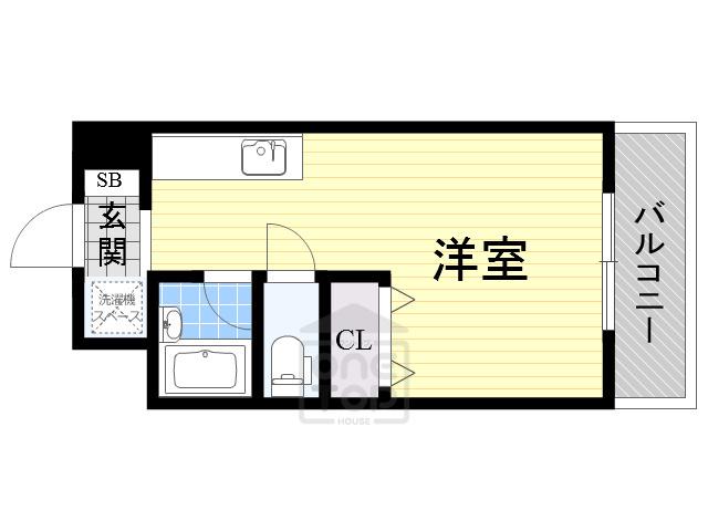 ラヴェールミナミ(ワンルーム/3階)の間取り写真