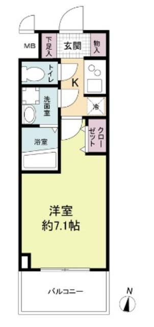 M-RESIDENCE新大阪GARDEN(1K/3階)の間取り写真