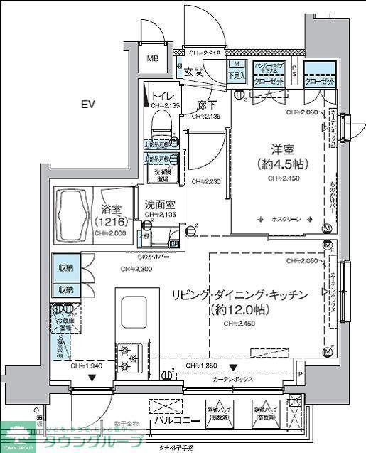 レジディア蒲田V(1LDK/9階)の間取り写真