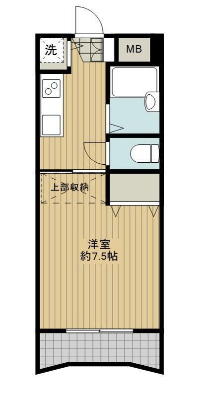 エミネンス高砂(1K/7階)の間取り写真