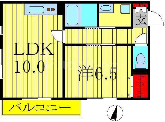 LIERRE(1LDK/1階)の間取り写真