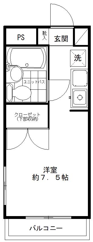 メゾン・ド・別所(ワンルーム/3階)の間取り写真