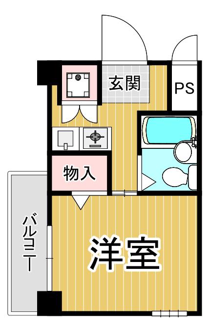 メゾンジュリアナモンド(ワンルーム/1階)の間取り写真