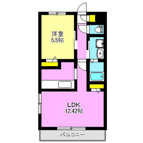 ワンズハウス(1LDK/1階)の間取り写真