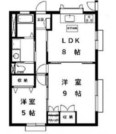 プラネット(2LDK/1階)の間取り写真