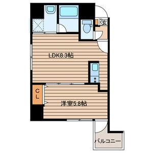 アイビーパレス52(1LDK/9階)の間取り写真