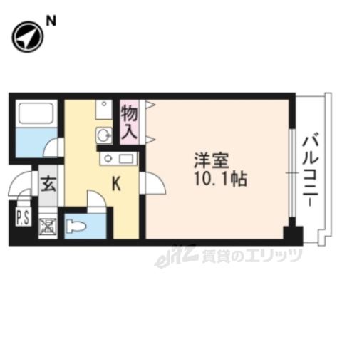 MMSⅡ(1K/2階)の間取り写真