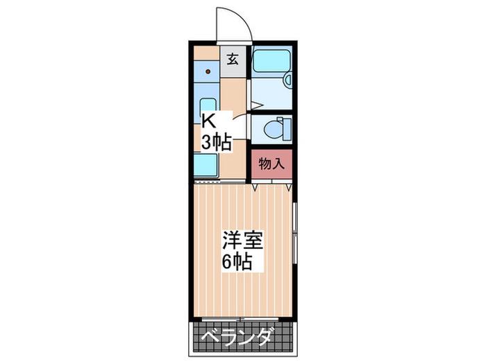 サマックス・アイネクライネス(1K/2階)の間取り写真