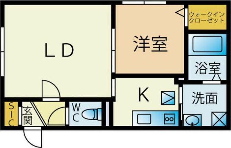AMISTA(1LDK/4階)の間取り写真