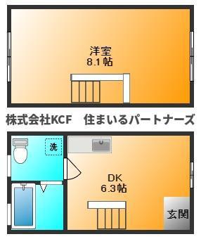 サンマリノ新代I(1DK/1階)の間取り写真