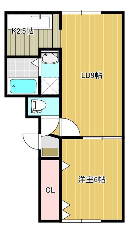 並木町サクセス(1LDK/1階)の間取り写真