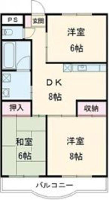メゾンエスポワール88(3DK/3階)の間取り写真