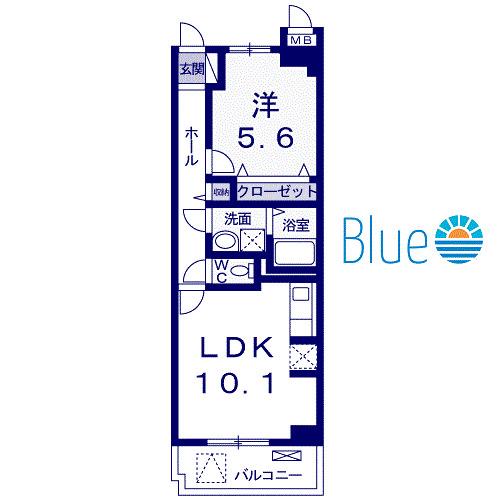プラシード・レジデンス鎌倉(1LDK/3階)の間取り写真