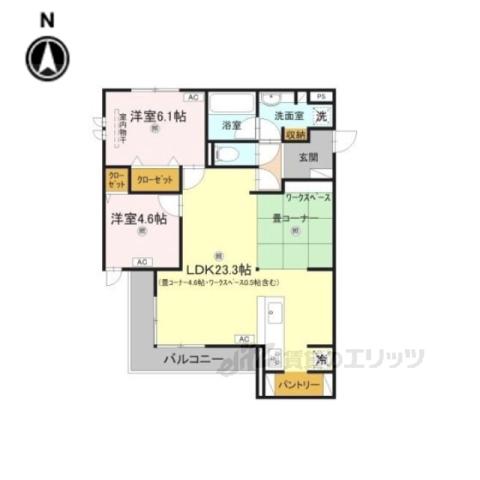 HAMALATRIUMUM(2LDK/2階)の間取り写真