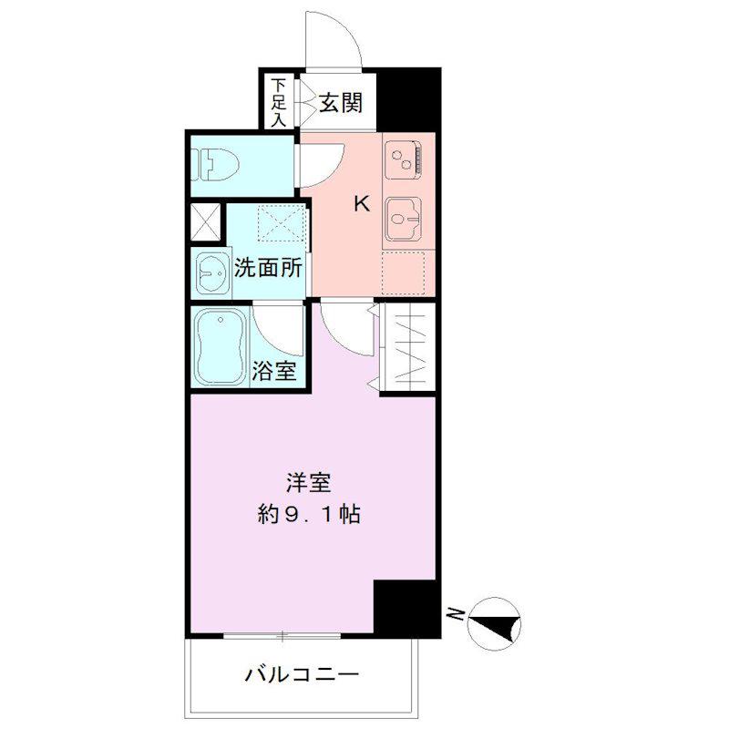 S-FORT新潟笹口(1K/5階)の間取り写真