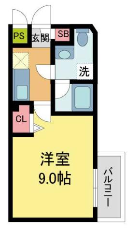 ソルセレジェイラ西宮(ワンルーム/8階)の間取り写真