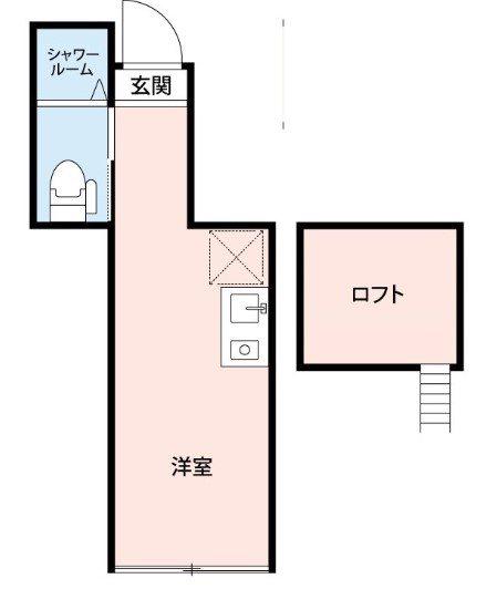 サークルハウス白楽(ワンルーム/2階)の間取り写真