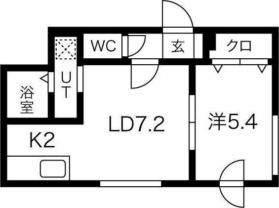 アトランティカ(1LDK/3階)の間取り写真