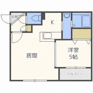 シティレジデンス(1LDK/1階)の間取り写真