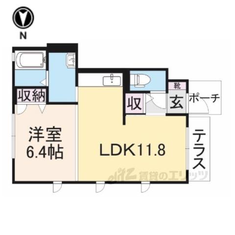 フォルム菖蒲台(1LDK/1階)の間取り写真