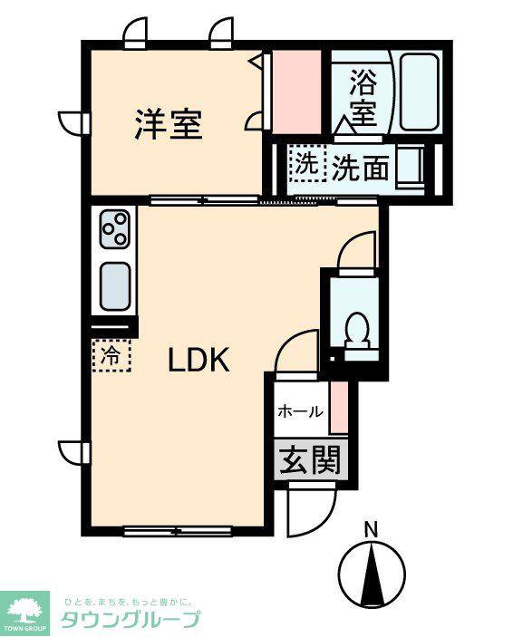 ハイムデポ(1LDK/1階)の間取り写真