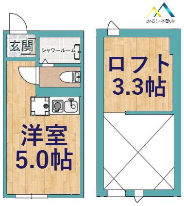 カパルアガーデン横浜反町(ワンルーム/2階)の間取り写真