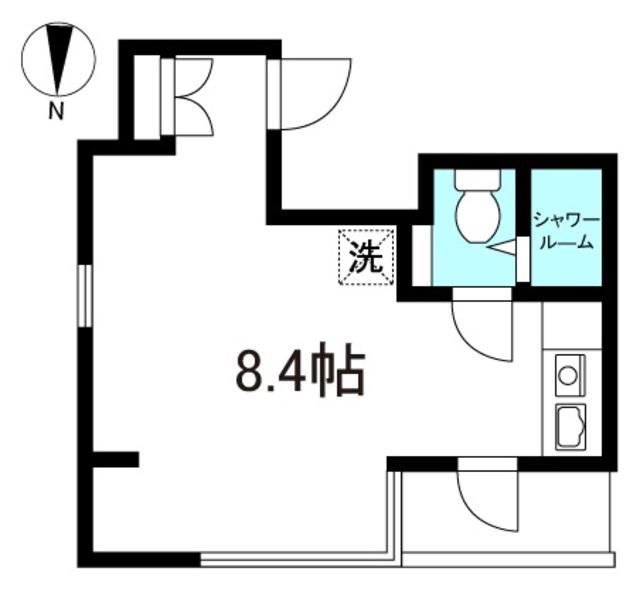 CASA SHINYURI(ワンルーム/2階)の間取り写真