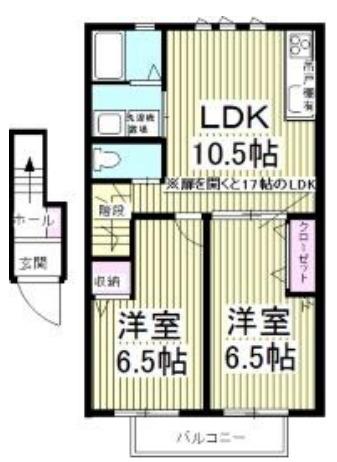 テラスリストーロ(2LDK/1階)の間取り写真