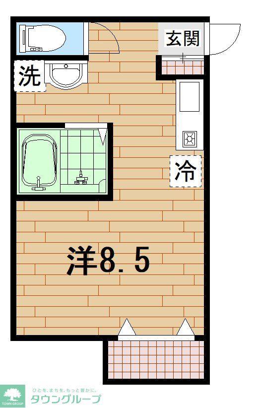 EXCELLENT エクセレント(ワンルーム/1階)の間取り写真