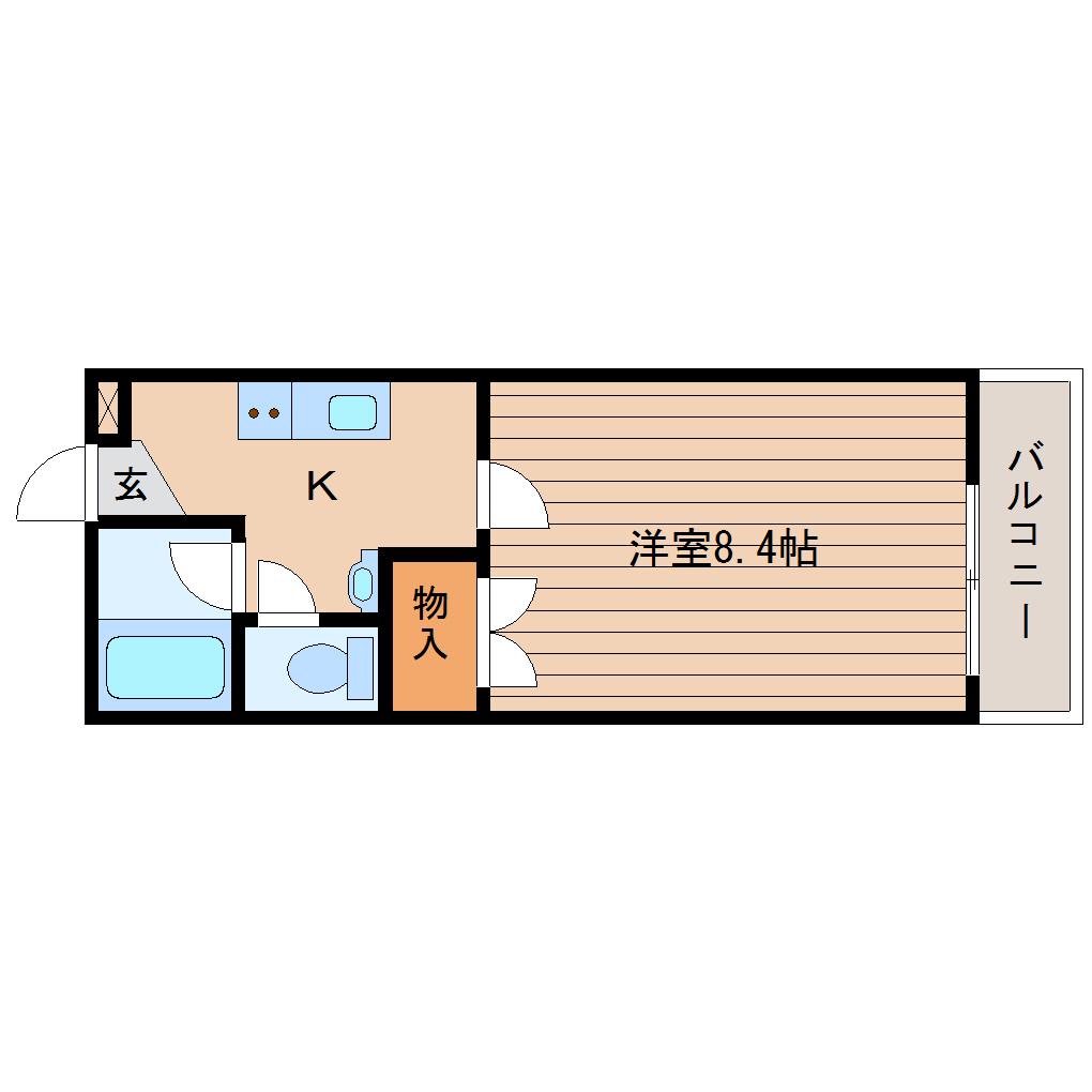 コーポAS(1K/2階)の間取り写真