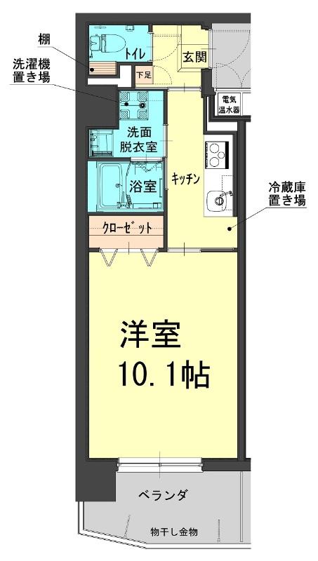 ルネス武富 II号館(1K/2階)の間取り写真