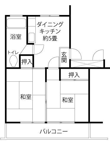 清瀬台田(2DK/4階)の間取り写真