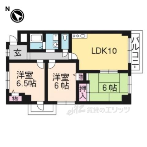 エーデル音羽(3LDK/5階)の間取り写真