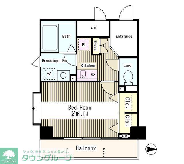 CASALUCIA(1K/3階)の間取り写真