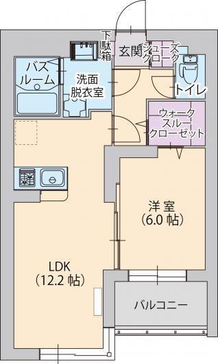 グランリーオ(1LDK/3階)の間取り写真