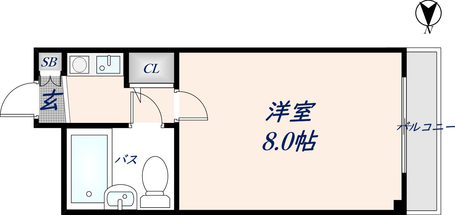 PALMIZIO花園I(1K/3階)の間取り写真