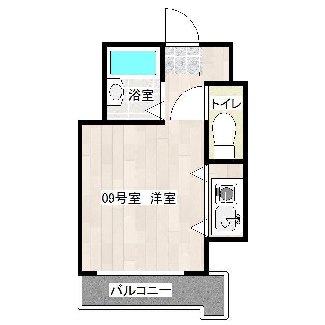 モアフィールド箱崎II(ワンルーム/4階)の間取り写真