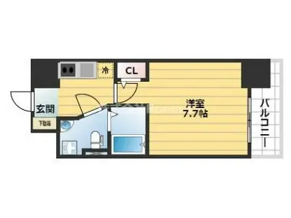 セレニテ本町エコート(1K/10階)の間取り写真