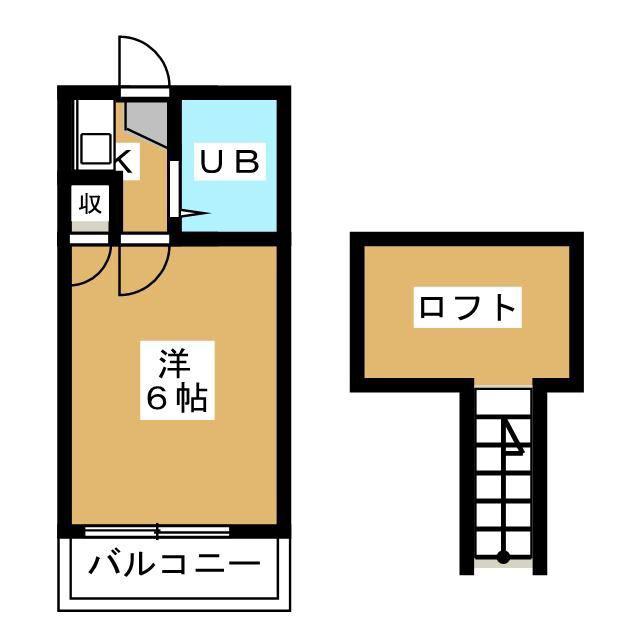 北小金第4レジデンス(1K/1階)の間取り写真